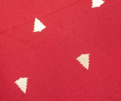 Broyhill Festive Gathering Red & Gold Foil Trees Fabric Tablecloth -Home Decor Store 810617040 810617039 810617041 810617042 A8 1