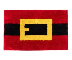 Santa's Workshop Red Santa Belt Bath Rug