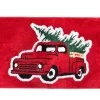 Santa's Workshop Red Truck Bath Rug