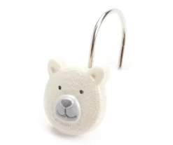 Frosted Forest Gray Polar Bear 13-Piece Shower Curtain Set -Home Decor Store 810620022 A8 2