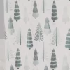 Frosted Forest Green Trees 13-Piece Shower Curtain Set