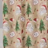 Santa's Workshop Tan & Red Santa 13-Piece Shower Curtain Set