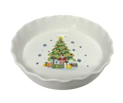 9" Scalloped Ceramic Pie Plate