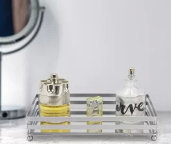 Brookstone 2-Bar Mirrored Vanity Tray -Home Decor Store 810625043 B0 3