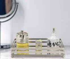 Brookstone 2-Bar Mirrored Vanity Tray -Home Decor Store 810625045 B0 3