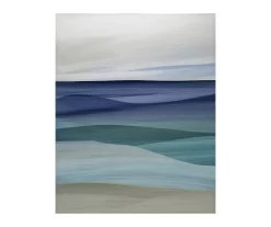 Multi-Blue Ocean Abstract 2-Piece Art Canvas Set, (16" X 20")