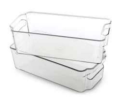 Bino Clear Stacker Storage Bins, 2-Pack