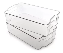 Bino Clear Stacker Storage Bins, 2-Pack -Home Decor Store 810651132 A0 1