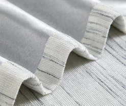 Gray Stripe Chenille Grommet Curtain Panel Pair With Blackout Lining, (84") 7 Gray Stripe Chenille Grommet Curtain Panel Pair With Blackout Lining, (84") -Home Decor Store 810663877 A5 3