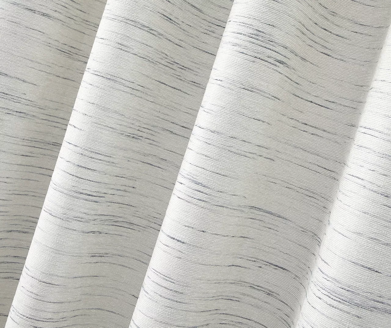 Gray Stripe Chenille Grommet Curtain Panel Pair With Blackout Lining, (84") 4 Gray Stripe Chenille Grommet Curtain Panel Pair With Blackout Lining, (84") - Image 4