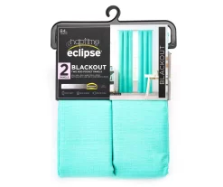 Naptime Blue Blackout Rod Pocket Curtain Panel Pair, (84")