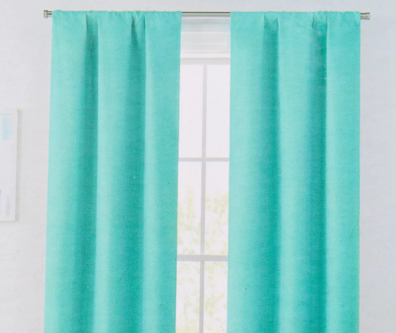 Naptime Blue Blackout Rod Pocket Curtain Panel Pair, (84") 2 Naptime Blue Blackout Rod Pocket Curtain Panel Pair, (84") - Image 2