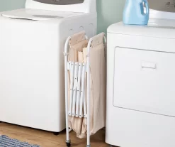 White Collapsible Accordion Triple Laundry Sorter -Home Decor Store 810669665 A0 8