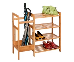 Natural Bamboo Entryway Organizer & Shoe Rack -Home Decor Store 810669683 A0 3