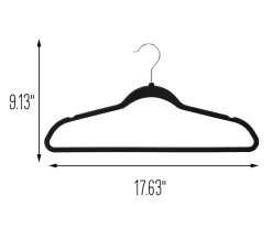 Black Slim Rubber Hangers, 50-Pack -Home Decor Store 810669692 A0 3