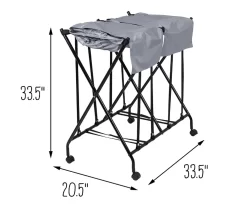 Black & Gray Double Bounce-Back Laundry Hamper -Home Decor Store 810669700 A0 10 1