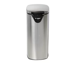 Stainless Steel 10.5-Gal. Pedal Soft-Close Slim Trash Can -Home Decor Store 810669702 A0 6