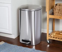 Stainless Steel 13-Gal. Pedal Soft-Close Trash Can 14 Stainless Steel 13-Gal. Pedal Soft-Close Trash Can -Home Decor Store 810669704 A0 7