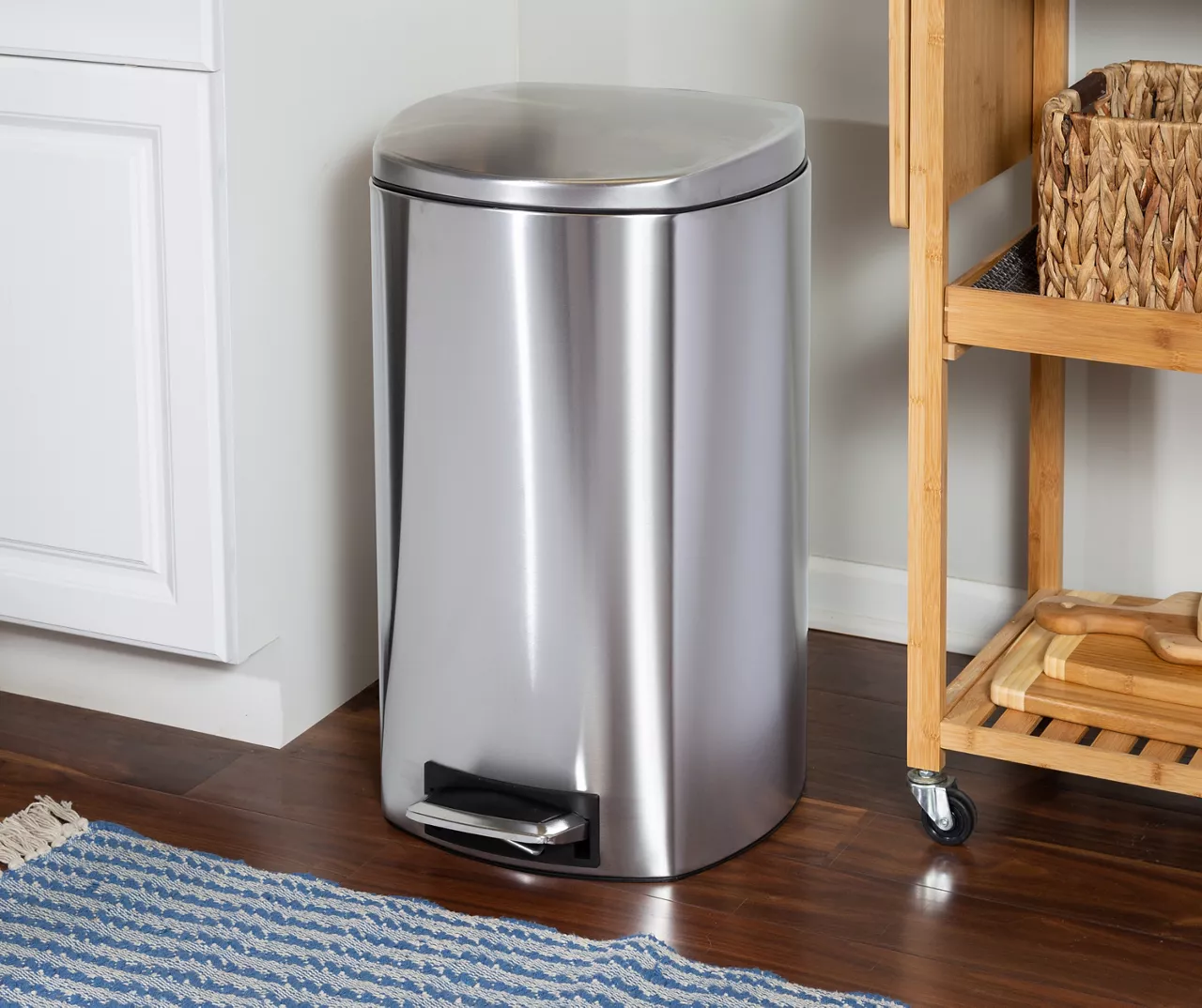 Stainless Steel 13-Gal. Pedal Soft-Close Trash Can 7 Stainless Steel 13-Gal. Pedal Soft-Close Trash Can - Image 7
