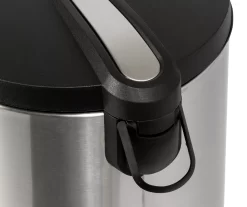 Stainless Steel & Black 8-Gal. Round Pedal Trash Can 8 Stainless Steel & Black 8-Gal. Round Pedal Trash Can -Home Decor Store 810669705 A0 3