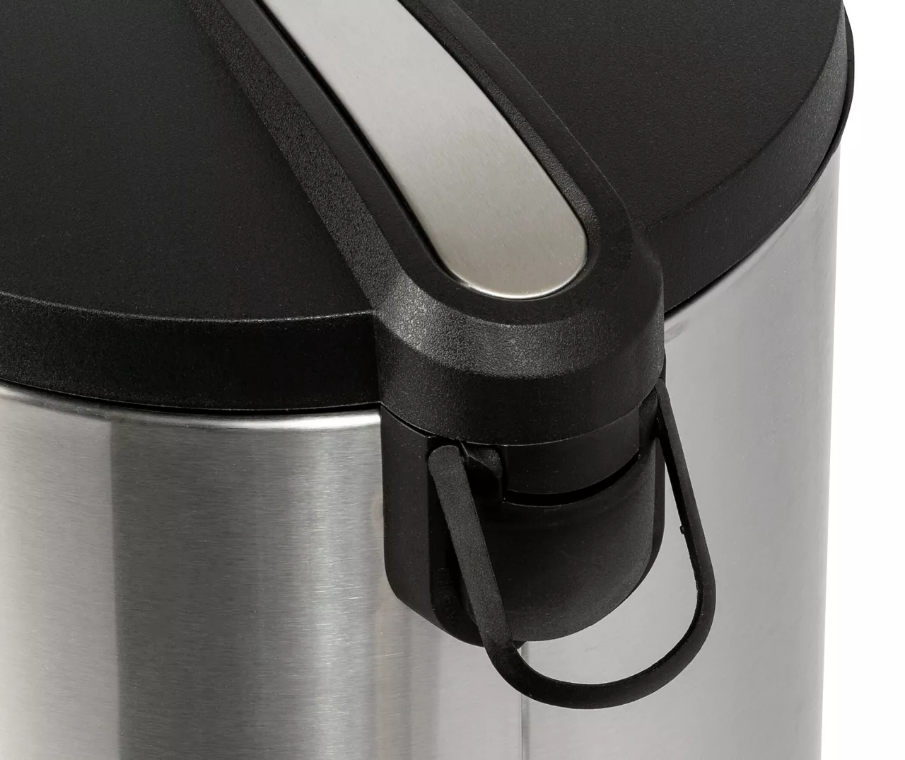 Stainless Steel & Black 8-Gal. Round Pedal Trash Can 3 Stainless Steel & Black 8-Gal. Round Pedal Trash Can - Image 3