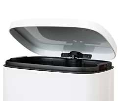 White Stainless Steel Rectangular 2-Piece Pedal Trash Can Set -Home Decor Store 810669706 A0 3