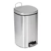 Stainless Steel 3-Gal. Rounded-Square Pedal Soft-Close Trash Can