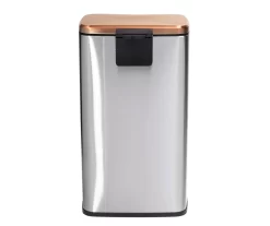 Silver & Rose Gold Stainless Steel 2-Piece Pedal Soft-Close Trash Can Set -Home Decor Store 810669709 A0 4