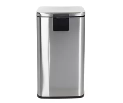 Stainless Steel Rectangular 2-Piece Pedal Soft-Close Trash Can Set -Home Decor Store 810669710 A0 4