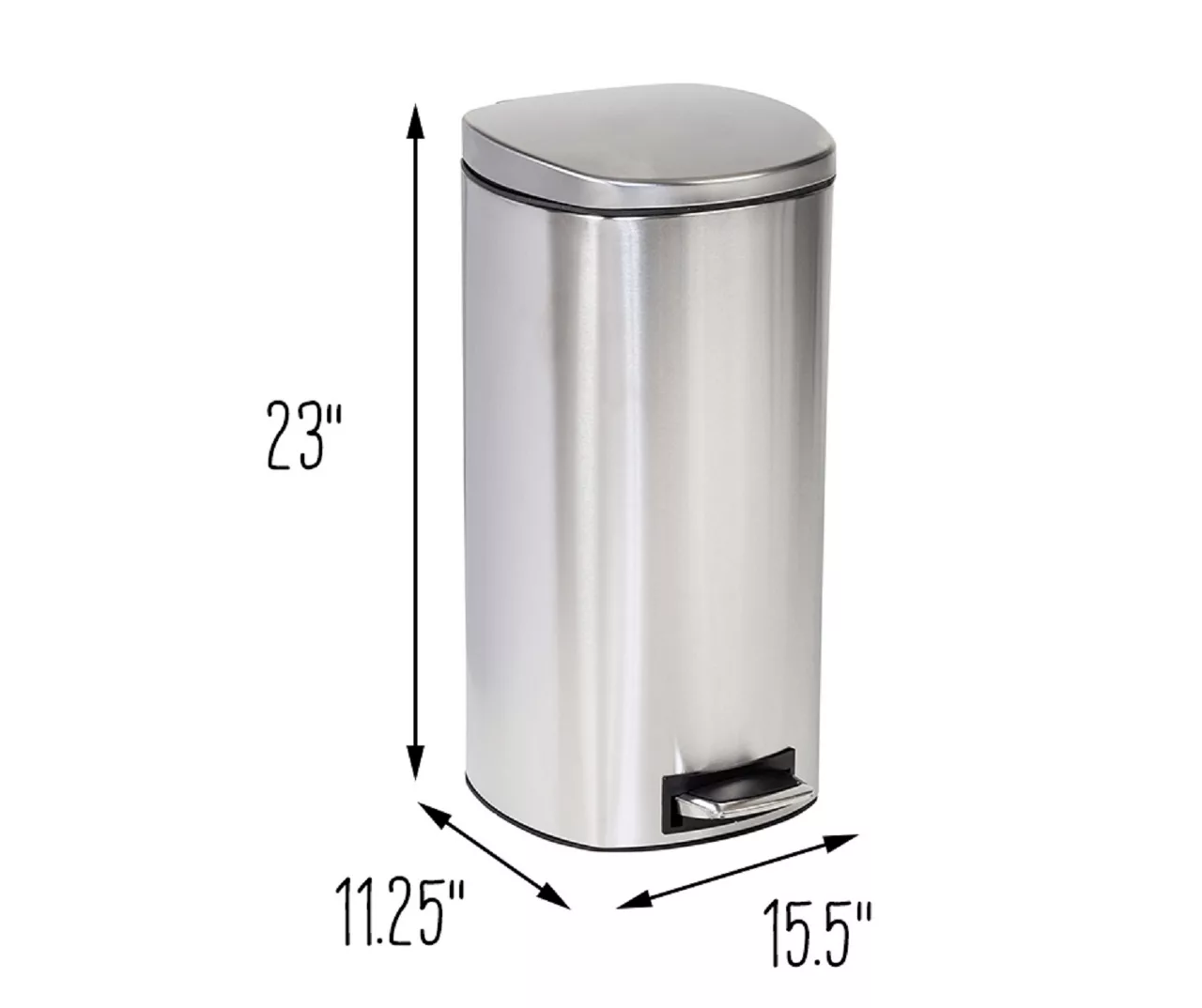 Stainless Steel 8-Gal. Pedal Soft-Close Trash Can 8 Stainless Steel 8-Gal. Pedal Soft-Close Trash Can - Image 8
