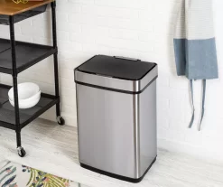Stainless Steel & Black 13-Gal. Motion Sensor Trash Can 7 Stainless Steel & Black 13-Gal. Motion Sensor Trash Can -Home Decor Store 810669723 A0 3