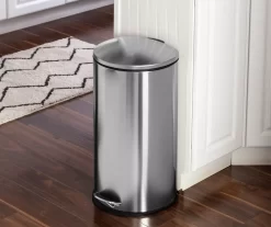 Stainless Steel 8-Gal. Semicircle Pedal Soft-Close Trash Can 14 Stainless Steel 8-Gal. Semicircle Pedal Soft-Close Trash Can -Home Decor Store 810669724 A0 7