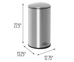 Stainless Steel 8-Gal. Semicircle Pedal Soft-Close Trash Can 15 Stainless Steel 8-Gal. Semicircle Pedal Soft-Close Trash Can -Home Decor Store 810669724 A0 8