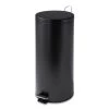 Matte Black Stainless Steel 8-Gal. Round Pedal Trash Can