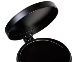Matte Black Stainless Steel 8-Gal. Round Pedal Trash Can -Home Decor Store 810669725 A0 3
