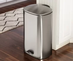 Stainless Steel 10.5-Gal. Rectangular Pedal Soft-Close Trash Can -Home Decor Store 810669727 A0 7