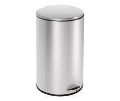 Stainless Steel 10.5-Gal. Semicircle Pedal Soft-Close Trash Can