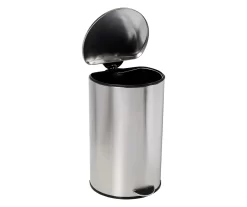 Stainless Steel 10.5-Gal. Semicircle Pedal Soft-Close Trash Can -Home Decor Store 810669728 A0 3