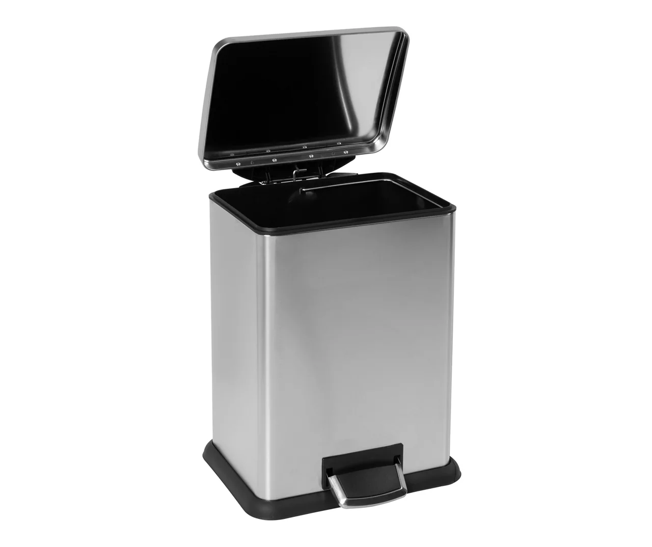 Stainless Steel 15.3-Gal. Rectangular Pedal Soft-Close Trash Can 2 Stainless Steel 15.3-Gal. Rectangular Pedal Soft-Close Trash Can - Image 2
