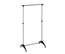 Chrome Adjustable Rolling Garment Rack