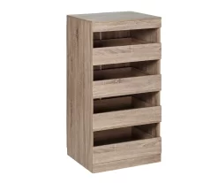 Brown 4-Drawer Stackable Storage Cabinet