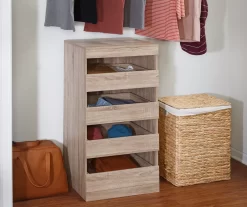 Brown 4-Drawer Stackable Storage Cabinet -Home Decor Store 810669746 A0 7