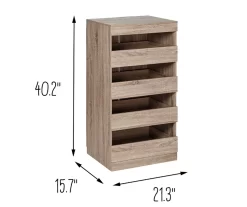Brown 4-Drawer Stackable Storage Cabinet -Home Decor Store 810669746 A0 9