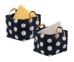 Navy & White Dots Canvas Storage Totes, 2-Pack -Home Decor Store 810669749 A0 5