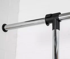 Chrome Double-Bar Rolling Garment Rack -Home Decor Store 810669752 A0 3