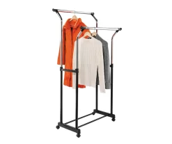 Chrome Dual-Bar Heavy Duty Garment Rack -Home Decor Store 810669753 A0 4