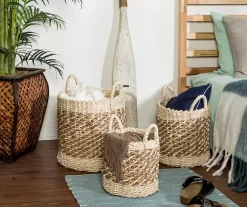 Natural Tea-Stained 3-Piece Woven Nesting Storage Basket Set -Home Decor Store 810669762 A0 3