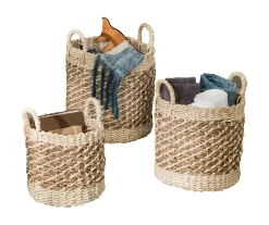 Natural Tea-Stained 3-Piece Woven Nesting Storage Basket Set -Home Decor Store 810669762 A0 4