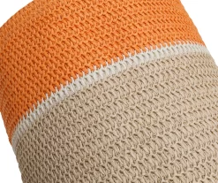 Natural & Orange 3-Piece Paper Straw Nesting Storage Basket Set -Home Decor Store 810669763 A0 4