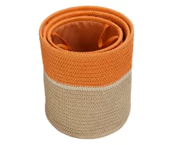 Natural & Orange 3-Piece Paper Straw Nesting Storage Basket Set -Home Decor Store 810669763 A0 5